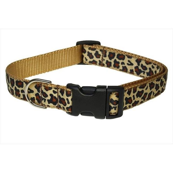 Sassy Dog Wear Sassy Dog Wear LEOPARD-NATURAL2-C Leopard Dog Collar; Natural - Small LEOPARD-NATURAL2-C